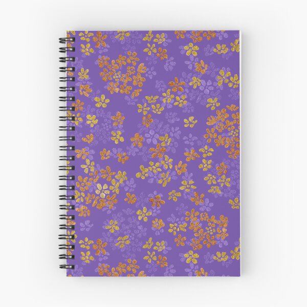 Item preview, Loose Gold Wildflowers in Watercolor Pattern (Purple Background) designed and sold by andrebalest.art.