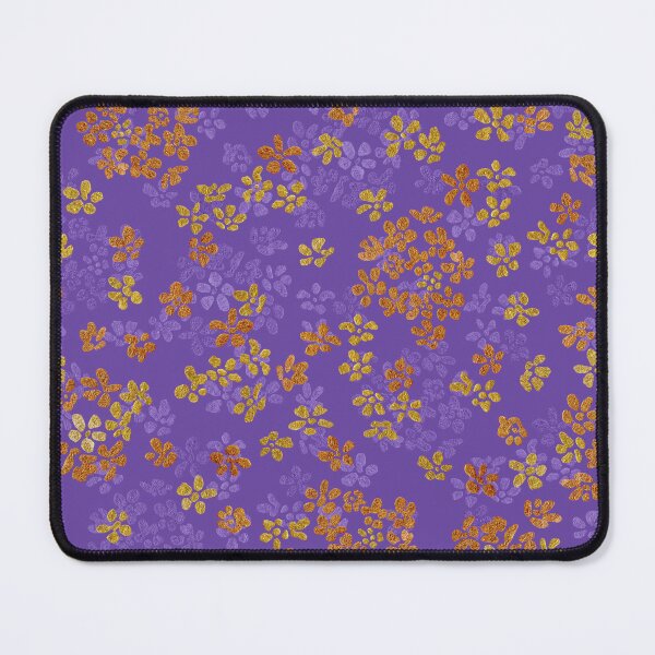Item preview, Loose Gold Wildflowers in Watercolor Pattern (Purple Background) designed and sold by andrebalest.art.