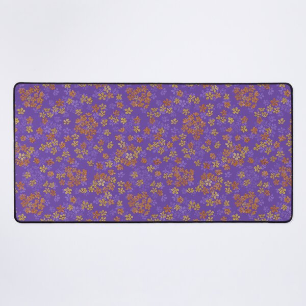 Item preview, Loose Gold Wildflowers in Watercolor Pattern (Purple Background) designed and sold by andrebalest.art.