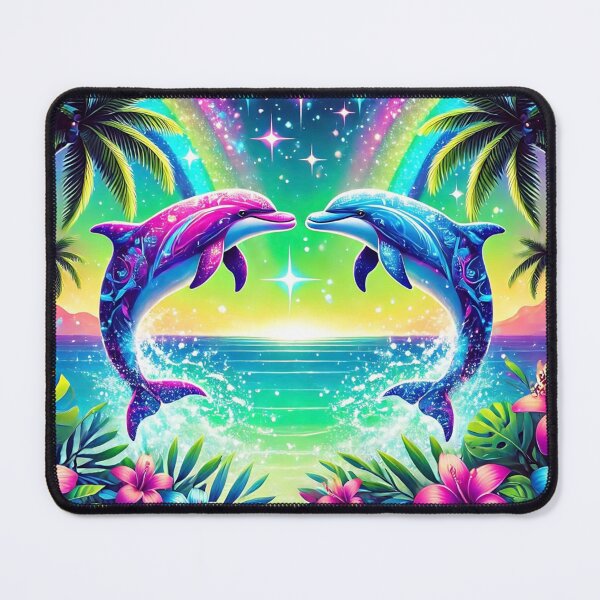 Item preview, Cosmic Dolphins of Paradise Graphic Design designed and sold by INKRebelGraphic.
