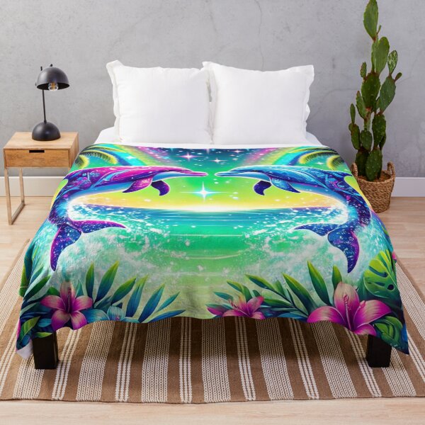 Item preview, Cosmic Dolphins of Paradise Graphic Design designed and sold by INKRebelGraphic.