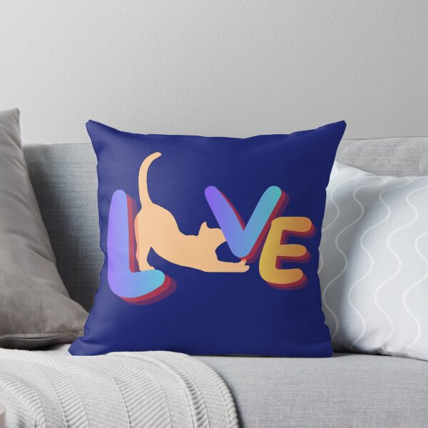 Item preview, Cat Lover "LOVE" Typography T-Shirt with Stretchy Feline Design designed and sold by NinaCreator.