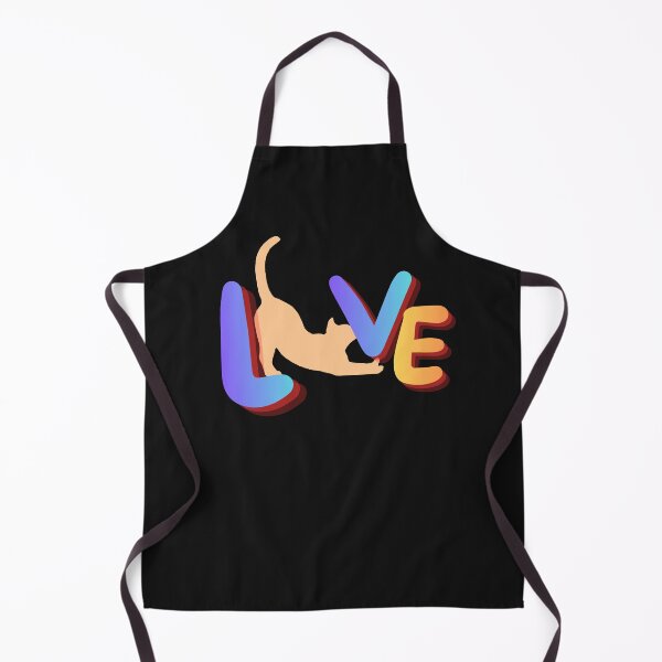 Item preview, Cat Lover "LOVE" Typography T-Shirt with Stretchy Feline Design designed and sold by NinaCreator.