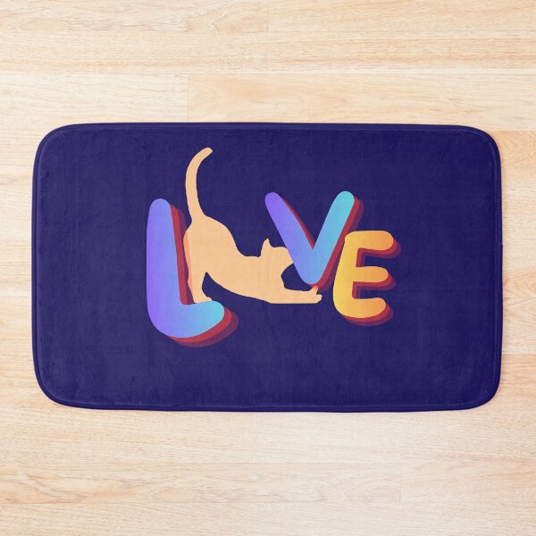 Item preview, Cat Lover "LOVE" Typography T-Shirt with Stretchy Feline Design designed and sold by NinaCreator.