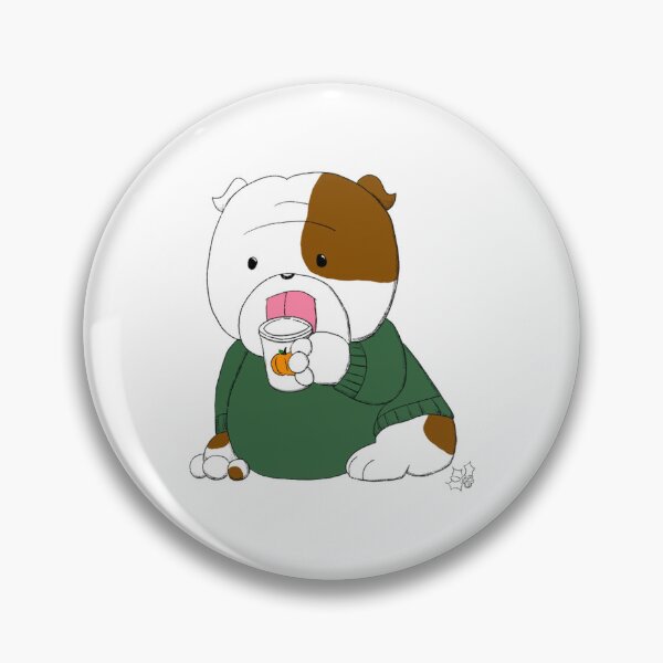 Item preview, Pumpkin Spice Latte Bully Cute Autumn Dog Art designed and sold by hollydoesign.