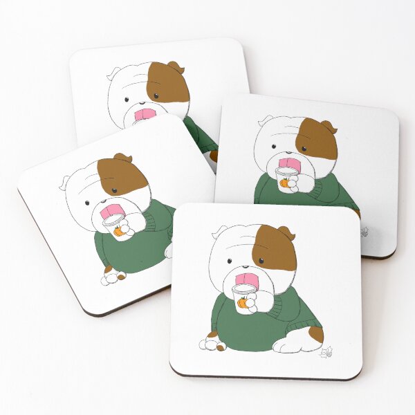 Item preview, Pumpkin Spice Latte Bully Cute Autumn Dog Art designed and sold by hollydoesign.