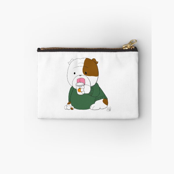 Item preview, Pumpkin Spice Latte Bully Cute Autumn Dog Art designed and sold by hollydoesign.