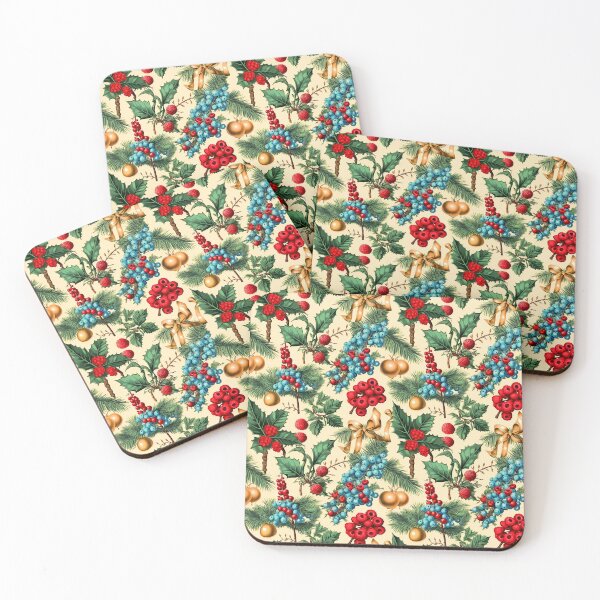 Item preview, Christmas Berries, Holiday Holly And Bows Vintage Pattern designed and sold by DEC02.