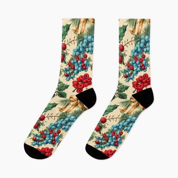 Item preview, Christmas Berries, Holiday Holly And Bows Vintage Pattern designed and sold by DEC02.