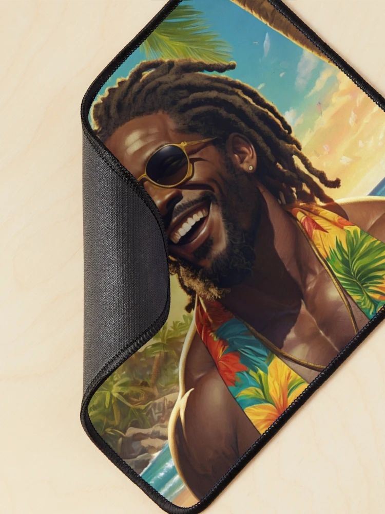 Thumbnail 2 of 5, Mouse Pad, Reggae Punch ‼ designed and sold by Ragingracoon.