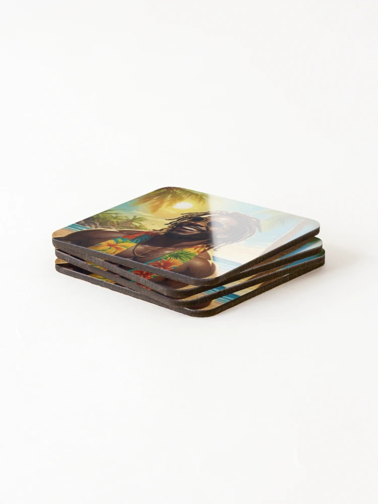 Thumbnail 4 of 5, Coasters (Set of 4), Reggae Punch ‼ designed and sold by Ragingracoon.