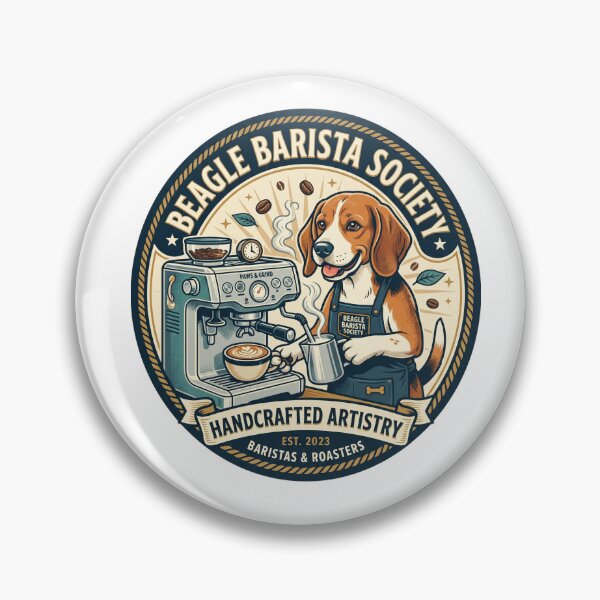 Item preview, Beagle Barista Society Coffee Lover Dog designed and sold by PictoVibe.