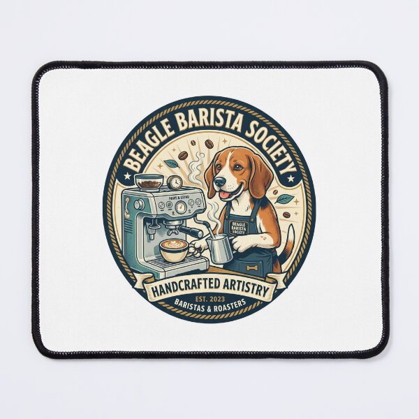 Item preview, Beagle Barista Society Coffee Lover Dog designed and sold by PictoVibe.