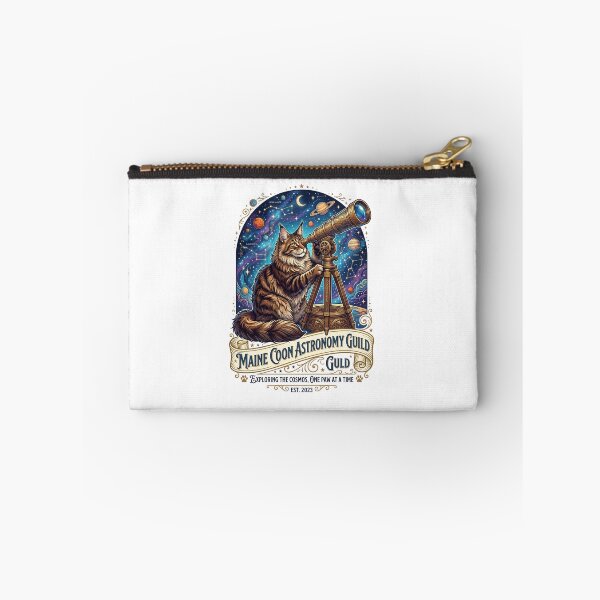 Item preview, Maine Coon Astronomy Guild Telescope Space Cat designed and sold by PictoVibe.