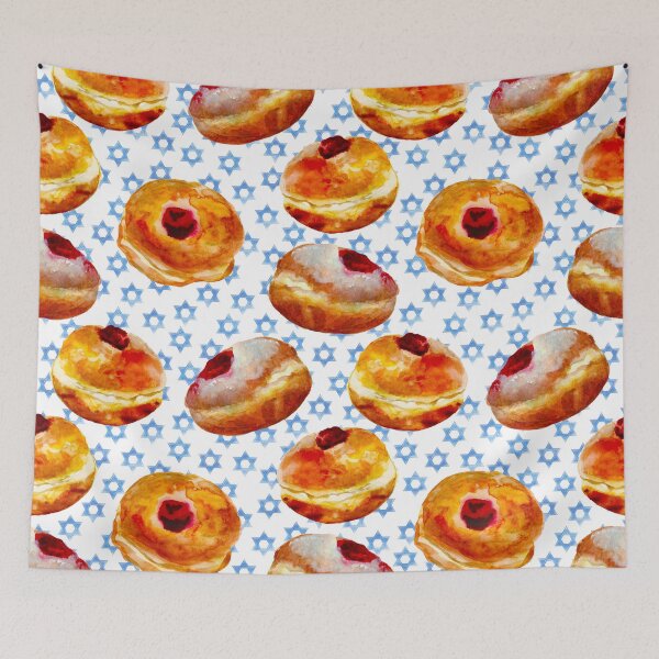 Item preview, My Bubbie & Hanukkah Jelly Doughnuts Pattern (Hanukkah Sufganiyot) designed and sold by DEC02.