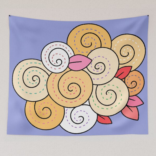Item preview, Cute Cloud Flower Swirl Illustration designed and sold by ubborn.