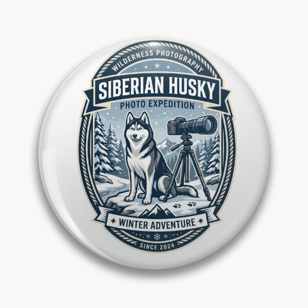 Item preview, Siberian Husky Photo Expedition Camera Wildlife designed and sold by PictoVibe.