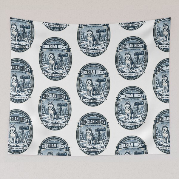 Item preview, Siberian Husky Photo Expedition Camera Wildlife designed and sold by PictoVibe.