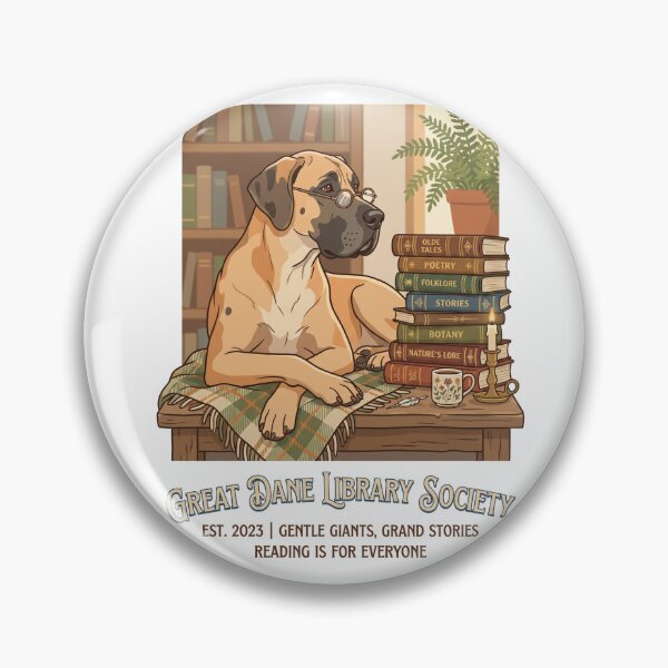 Item preview, Great Dane Library Society Bookworm Reader designed and sold by PictoVibe.
