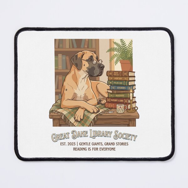 Item preview, Great Dane Library Society Bookworm Reader designed and sold by PictoVibe.