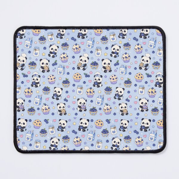 Item preview, Cute Panda Blueberry Bakery Kawaii Pattern designed and sold by Soft Berry Studio.