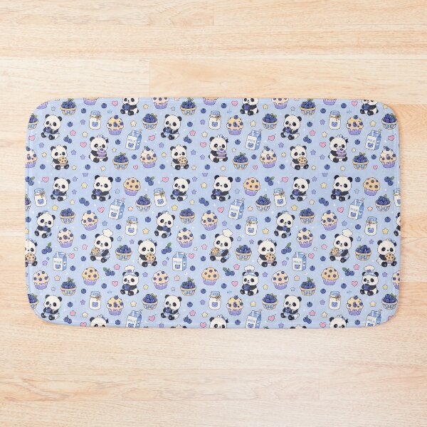 Item preview, Cute Panda Blueberry Bakery Kawaii Pattern designed and sold by Soft Berry Studio.
