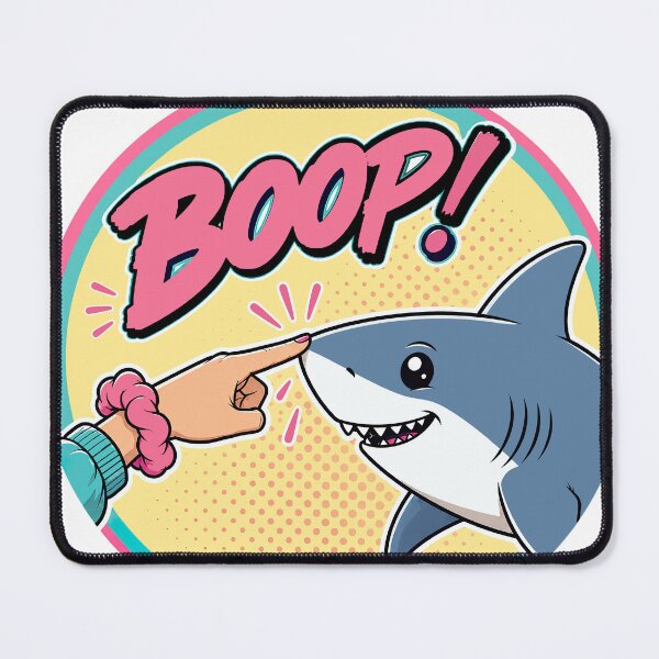 Item preview, BOOP! – Cute Shark Nose Boop The Snoot 90's Pop Art Cartoon designed and sold by pixiedustpaint.