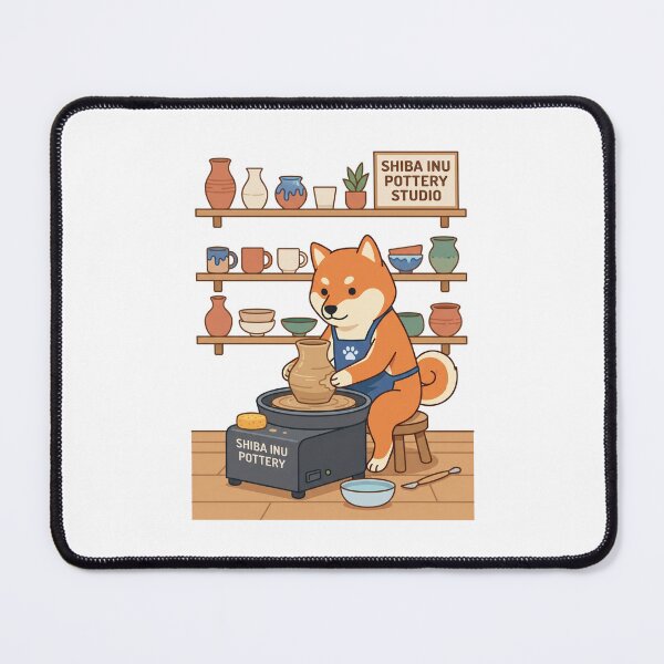Item preview, Shiba Inu Pottery Studio Ceramic Artisan Clay designed and sold by PictoVibe.