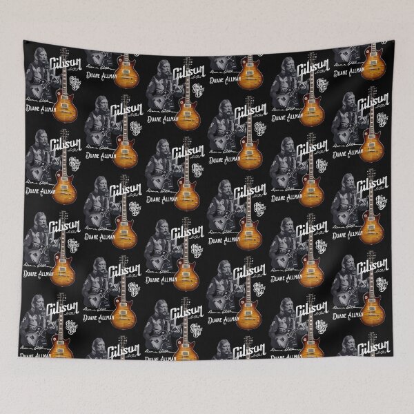 Item preview, Duane Allman Vintage Southern Rock Gibson Les Paul Fan Art designed and sold by MindrootEchoart.