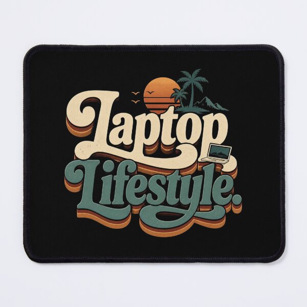Item preview, Laptop Lifestyle. | Retro Remote Work Typography Design designed and sold by Irene Catchmind.
