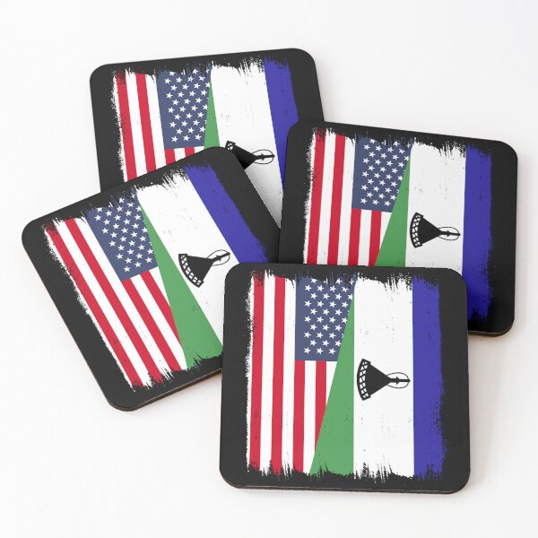 Item preview, Lesotho American Flag designed and sold by goombi-creative.