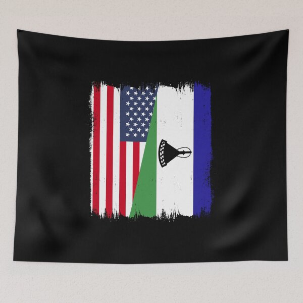 Item preview, Lesotho American Flag designed and sold by goombi-creative.