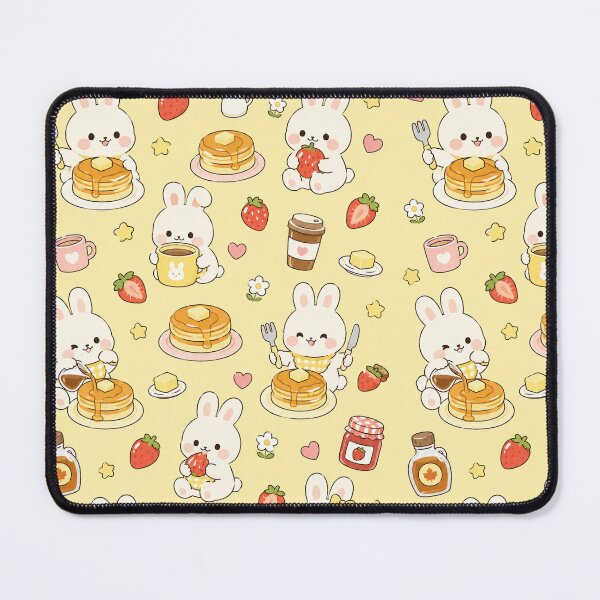 Item preview, Cute Bunny Pancake Breakfast Kawaii Pattern designed and sold by Soft Berry Studio.