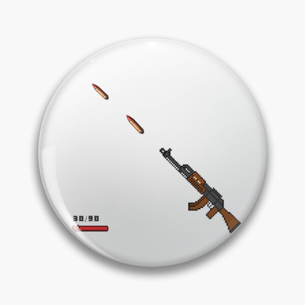 Item preview, Retro Pixel Art Rifle Gamer HUD Design veya Aesthetic Pixel AK47 Gaming HUD designed and sold by Redvibeco.
