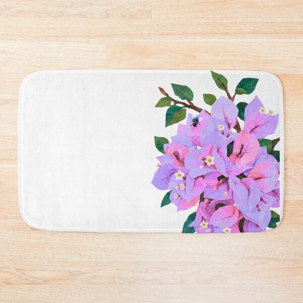 Item preview, Pastel Bougainvillea Collage Art – Pink & Purple Tropical Flower Botanical Paper Cut Design designed and sold by SWSandraWechner.