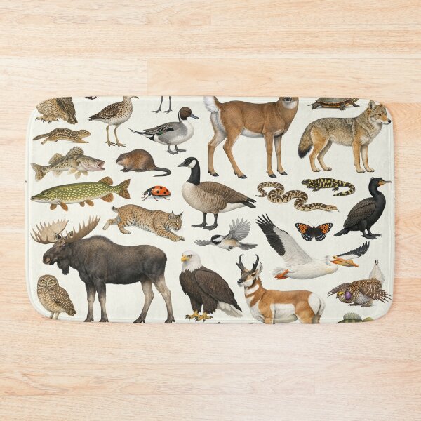 Item preview, Animals of North Dakota Retro Style Identification Chart designed and sold by kakarikihill.