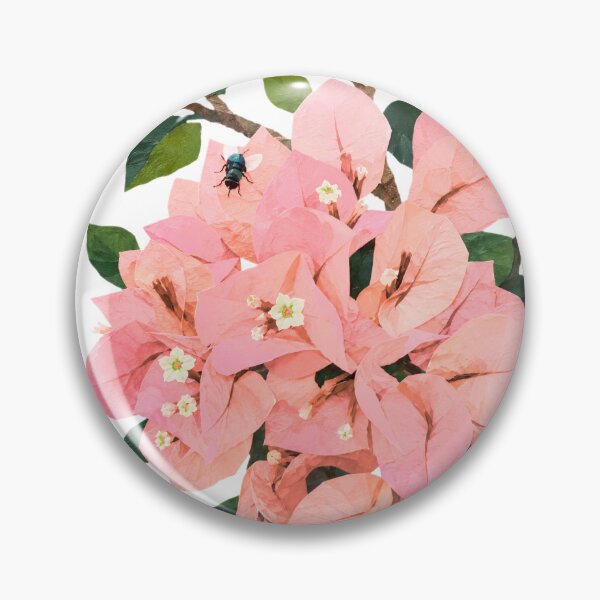 Item preview, Pastel Bougainvillea Collage Art – Pink Tropical Flower Botanical Paper Cut Design designed and sold by SWSandraWechner.