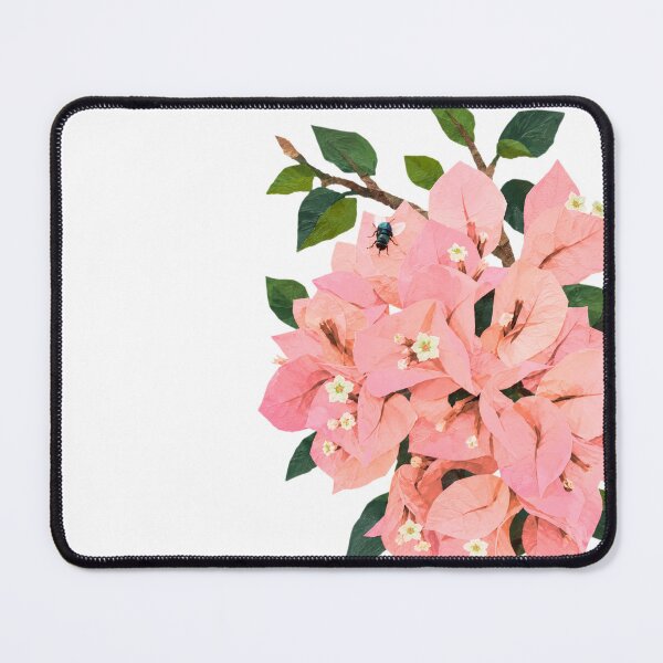 Item preview, Pastel Bougainvillea Collage Art – Pink Tropical Flower Botanical Paper Cut Design designed and sold by SWSandraWechner.
