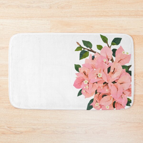 Item preview, Pastel Bougainvillea Collage Art – Pink Tropical Flower Botanical Paper Cut Design designed and sold by SWSandraWechner.