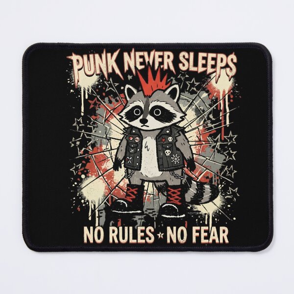 Item preview, Punk Raccoon Graphic Tee | Rebellious Streetwear Shirt designed and sold by SONOONDESIGN.