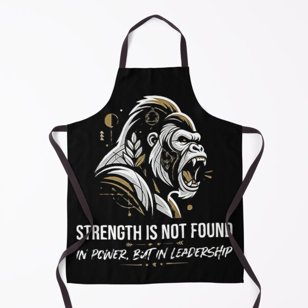 Item preview, Gorilla Leadership Strength Motivational Gym Quote Graphic designed and sold by ShadowSketch-HP.