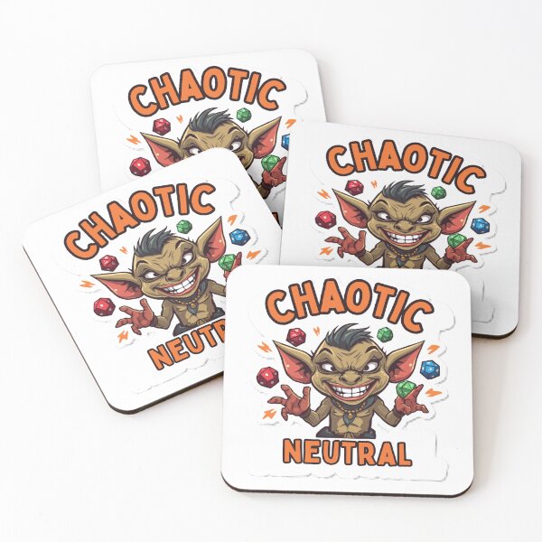 Item preview, Chaotic Neutral Vintage Badge Sticker Gift designed and sold by RedRubyBubble.