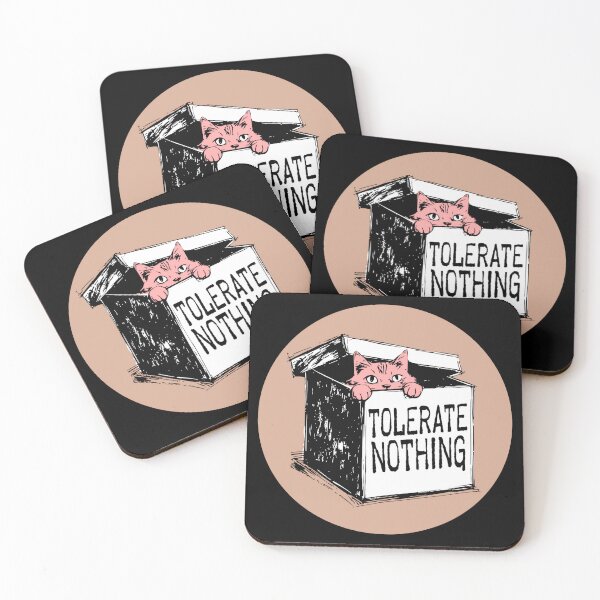Item preview, Pink Rebel Cat in a Box Tolerate Nothing  designed and sold by TackyTime.