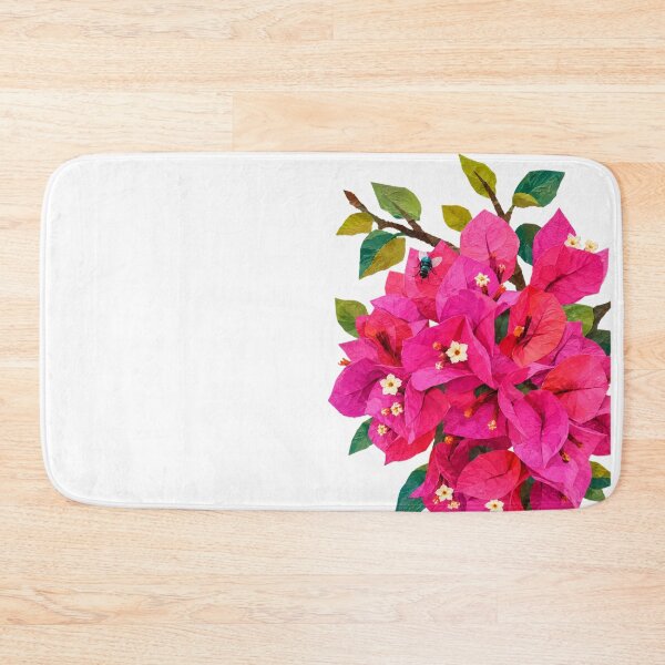 Item preview, Vibrant Bougainvillea Collage Art – Pink Tropical Flower Botanical Paper Cut Design designed and sold by SWSandraWechner.