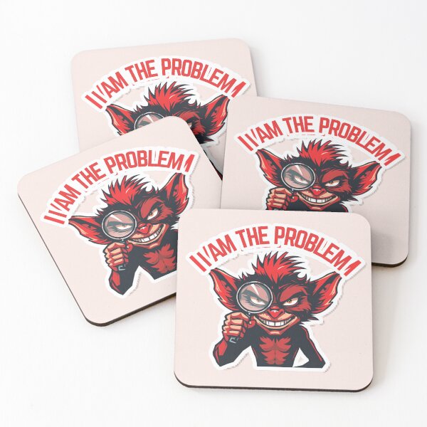 Item preview, I Am the Problem Funny Retro Badge Sticker designed and sold by RedRubyBubble.
