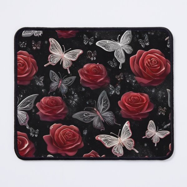 Item preview, Midnight Roses & Butterflies Graphic Design designed and sold by INKRebelGraphic.