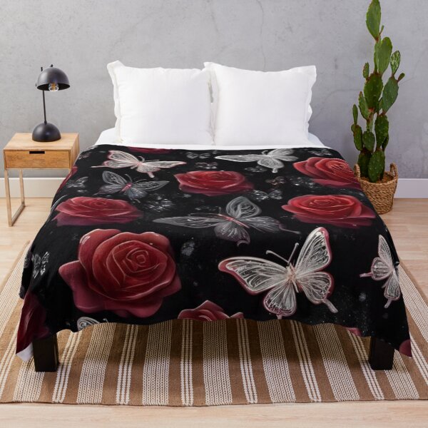 Item preview, Midnight Roses & Butterflies Graphic Design designed and sold by INKRebelGraphic.