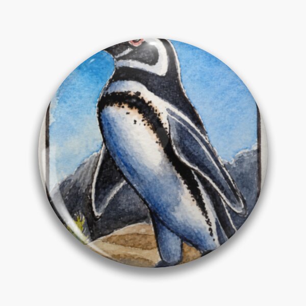 Item preview, Mountain Penguin Scenic Wildlife Nature Painting designed and sold by Boghetlan.