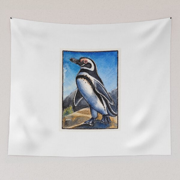Item preview, Mountain Penguin Scenic Wildlife Nature Painting designed and sold by Boghetlan.