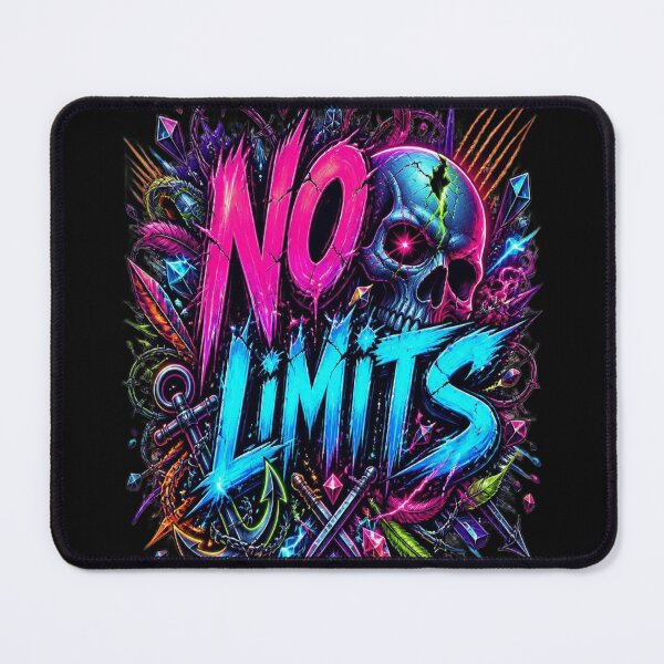 Item preview, No Limits Cyberpunk Neon Graffiti Skull Streetwear T-Shirt designed and sold by weeomano.